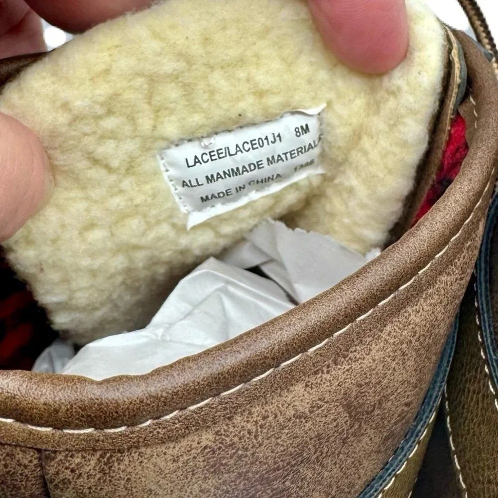 Madden Girl Lacee Duck Boots Women's Waterproof Winter Outdoor Plaid Lined 8M - Picture 9 of 12